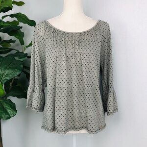 MICHAEL KORS LOOSE BLACK FISHNET DETAIL TOP